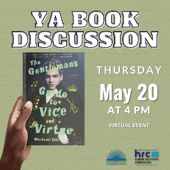Ya Book Discussion - The Gentlemans Guide to Vice and Virtue Event Flyer
