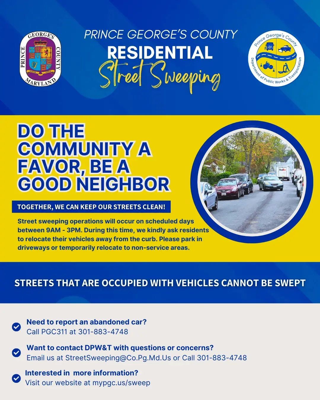 Street sweeping flyer