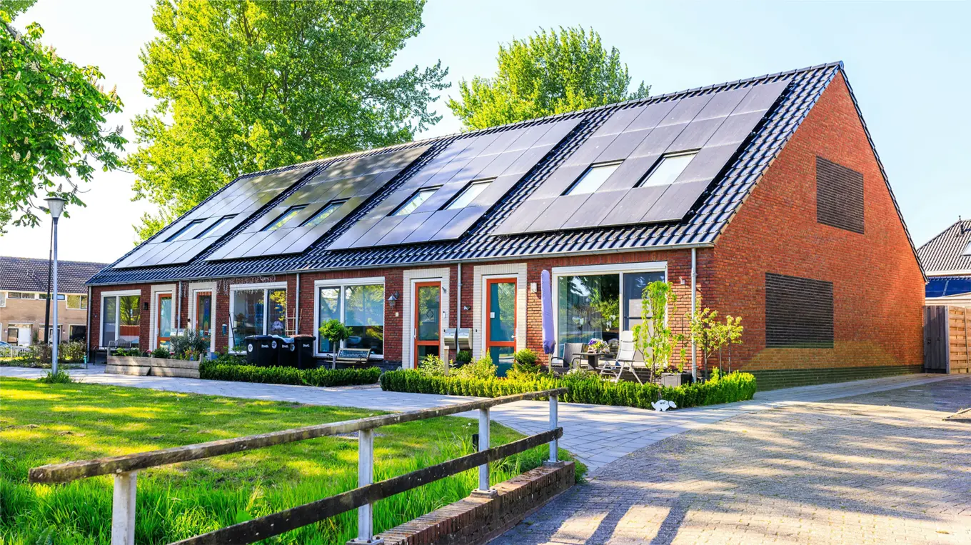 home with solar panels