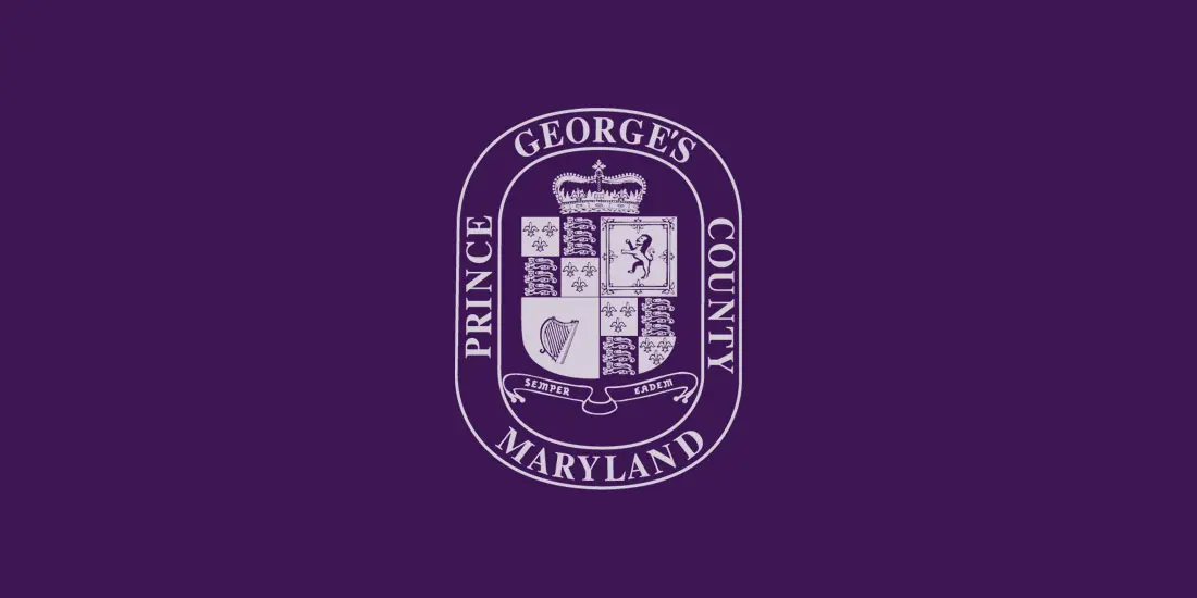 Prince George's County Seal on Purple Background