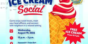 Ice Cream Cone with Invitation to Prince George's County Ice Cream Social Event 