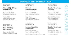 Flyer Listing Prince George's County Police Department Blue Lights Nights Events