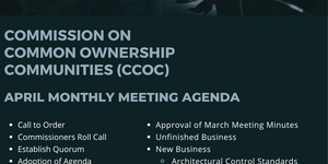 The Prince George’s County Office of Community Relations (OCR) will partner with the Commission on Common Ownership Communities (CCOC) on Wednesday, April 22, 2026, to host a virtual meeting. REGISTRATION IS REQUIRED!