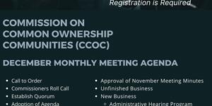 The Prince George’s County Office of Community Relations (OCR) will partner with the Commission on Common Ownership Communities (CCOC) on Wednesday, December 17, 2025, to host a virtual meeting. REGISTRATION IS REQUIRED!