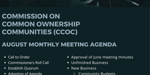 The Prince George’s County Office of Community Relations (OCR) will partner with the Commission on Common Ownership Communities (CCOC) on Wednesday, August 26, 2026, to host a virtual meeting. REGISTRATION IS REQUIRED!
