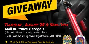 Image steering wheel lock on steering wheel. Giveaway 