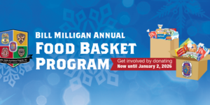 Food basket Program with bag of groceries 