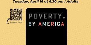 Flyer for Solidary Stories featuring book cover for Poverty, By America by Matthew Desmond