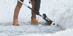 Person shoveling snow