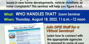 Zoom Seminar - Who Handles That?