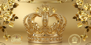 Gold Crown with Elevate Prince George's Logo and Department of Family Services logo