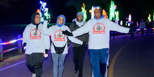 Trot for a Turkey participants walking through Watkins Park