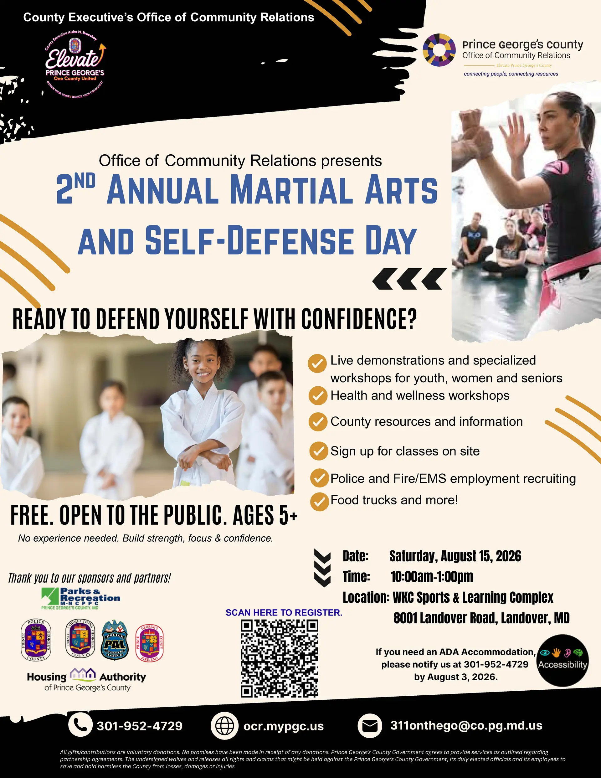 2nd Annual Martial Arts and self defense day flyer