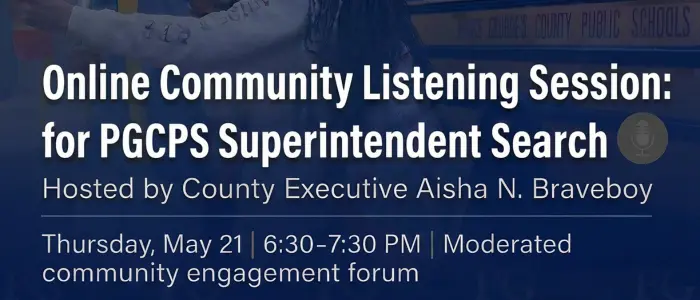 PGCPS SUPERINTENDENT SEARCH BANNER