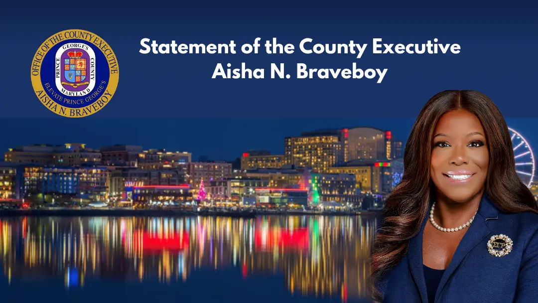 County Executive Aisha Braveboy Statement Graphic Banner