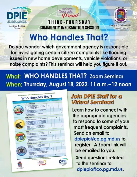 Zoom Seminar - Who Handles That?