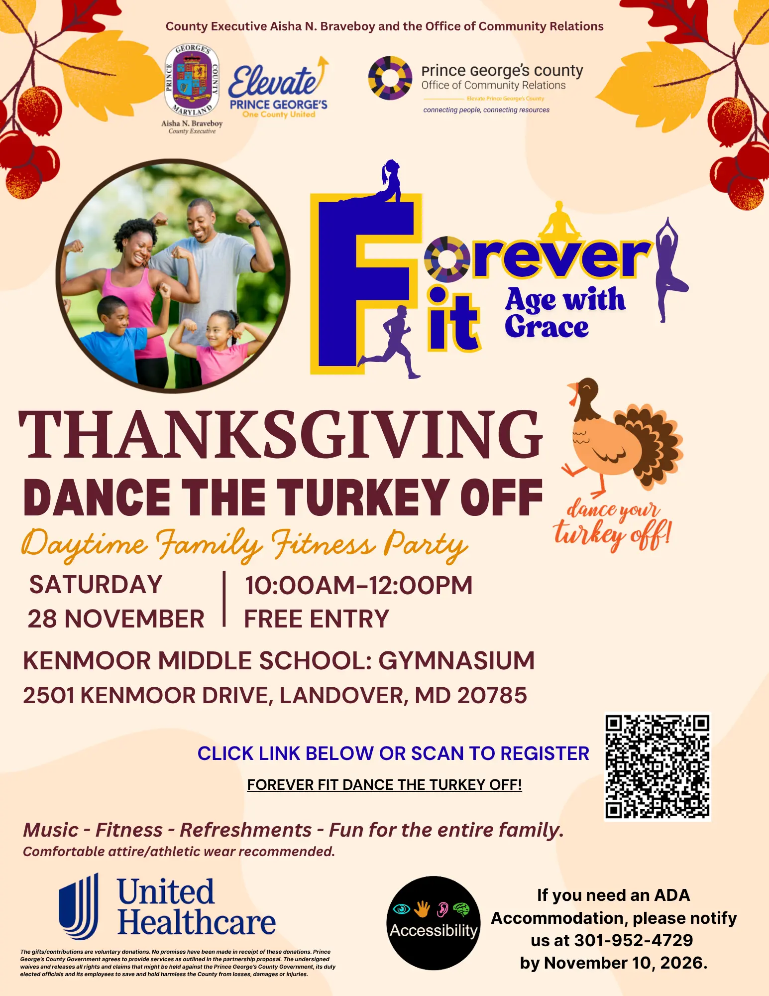 Forever Fit: Dance the Turkey Off! | Prince George's County