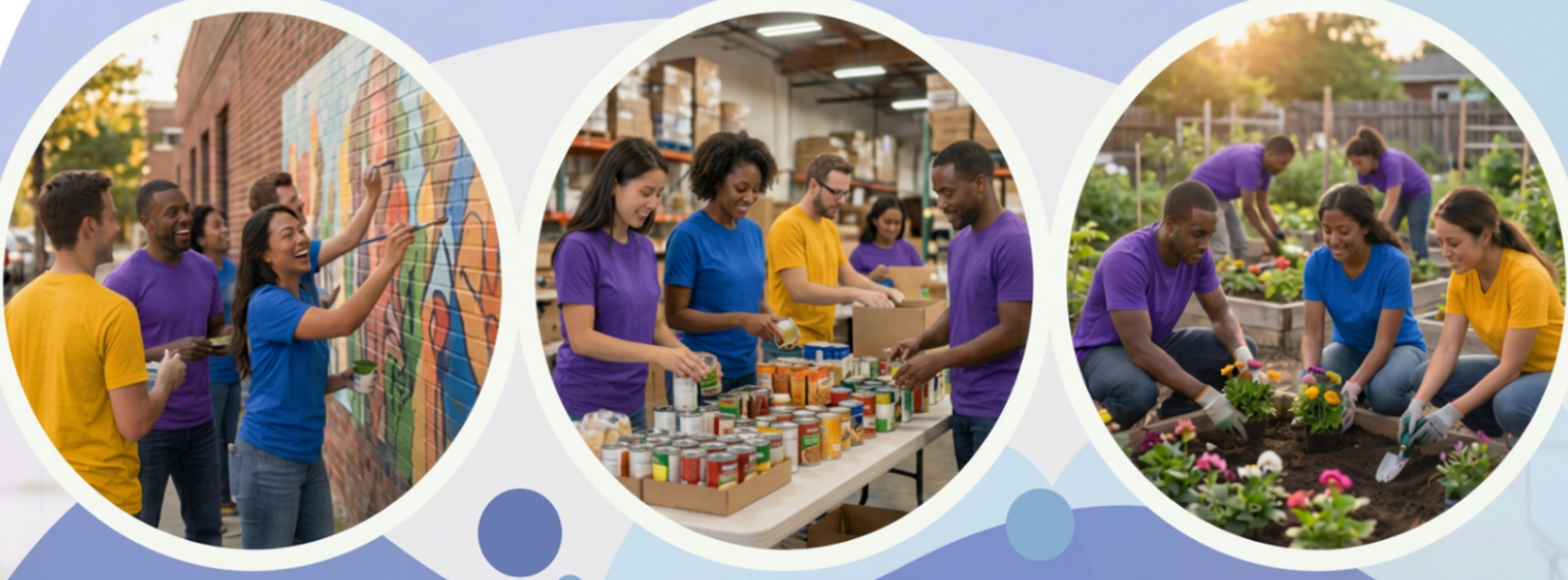 A community of people helping each other with different tasksElevate 360: County Service Corps