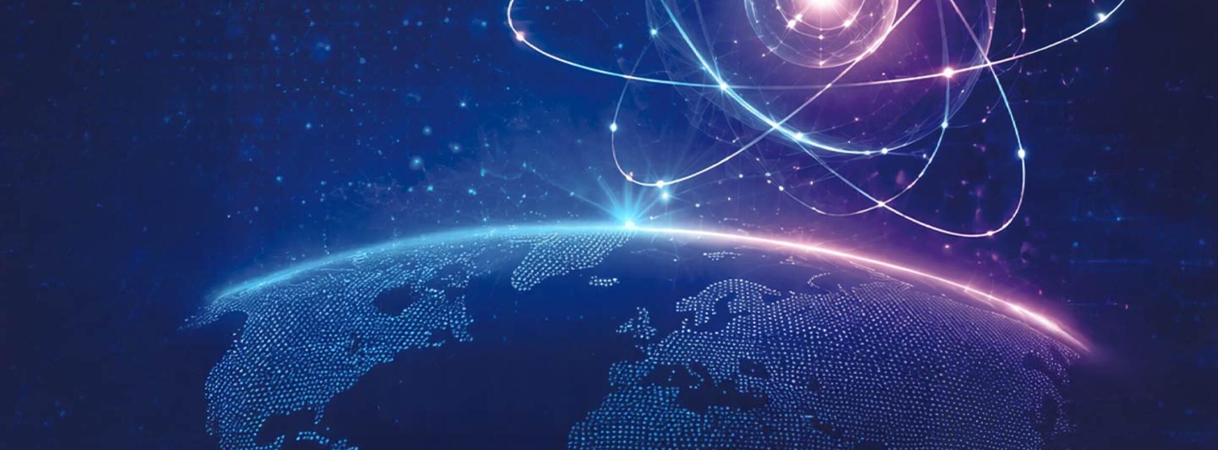 Outer space background with purple and blue tonesThe Business of Quantum