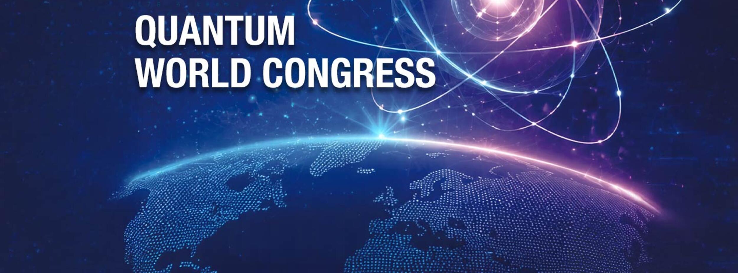 Outer space background with purple and blue tonesQuantum World Congress