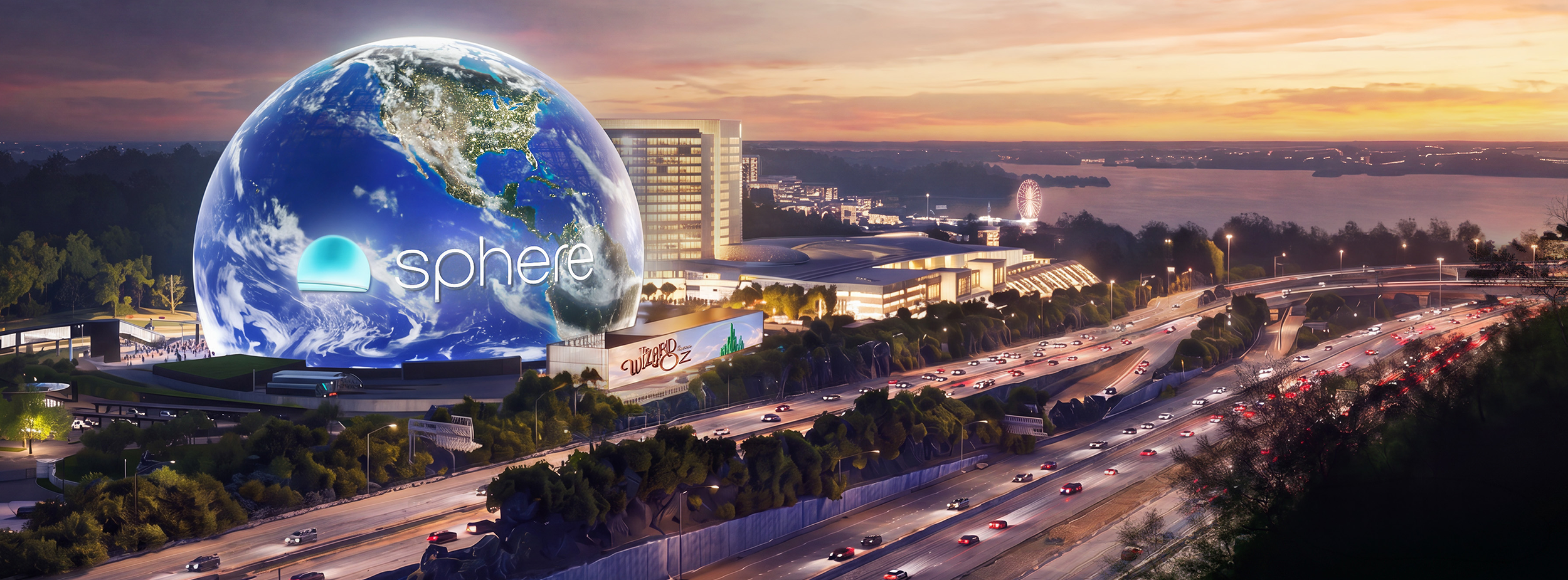 aerial view of a Sphere locationSphere National Harbor